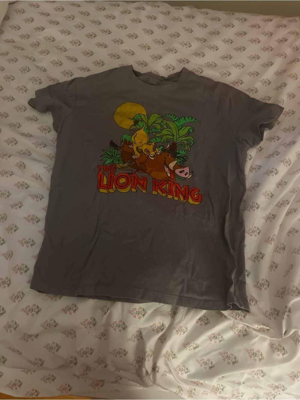 Disney The Lion King Gray Graphic Short Sleeve Tee